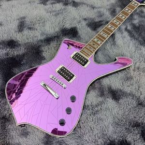 Guitarra Eléctrica <span class=keywords><strong>IbaneZ</strong></span> de Alta Calidad con Acabado Espejo Morado con Efecto Ice Crack, Lujosa y Sofisticada, Ideal para Presentaciones - Product Image 6