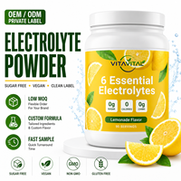 Poudre d'électrolytes sans sucre, végétalienne, pour l'hydratation – Fabricant OEM/ODM, marque privée, formule personnalisée, étiquette claire, faible MOQ, en vrac