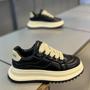 Chaussures de marche pour hommes à semelle plate, légères, confortables, antidérapantes, respirantes, durables, absorbant les chocs, en cuir synthétique décontracté - Product Image 6