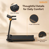 Tapis roulant électrique pliable multifonctionnel portable pour la maison, écran LED, vitesse de 1 à 12 km/h, capacité de charge de 100 kg