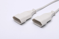Multiprises industrielles européennes à fiche plate avec câble d'alimentation en PVC et cuivre, 2 prises