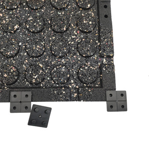 Dalles de caoutchouc emboîtables pour terrains de sport, 500x500mm, 20mm d'épaisseur, certifiées EN1177, revêtement de sol extérieur amortissant les chocs, vente en gros - Product Image 2