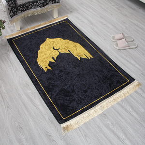 Jacquard Anti-Slip Bedrukt Tapijt Abstract Patroon Mousseline Gebedsmat Machine Gemaakt - Product Image 4