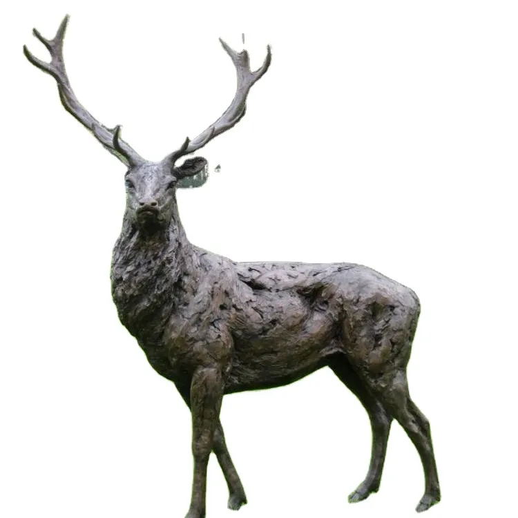 Fabbrica Diretta di Alta Qualità di vita dimensione del bronzo statua di cervo