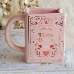 Taza de <span class=keywords><strong>Café</strong></span> de Cerámica Hecha a Mano con Diseño Art Deco en Forma de Libro Rosa con Temas de Astrología y Observación Celestial, Apta para Microondas - Product Image 5