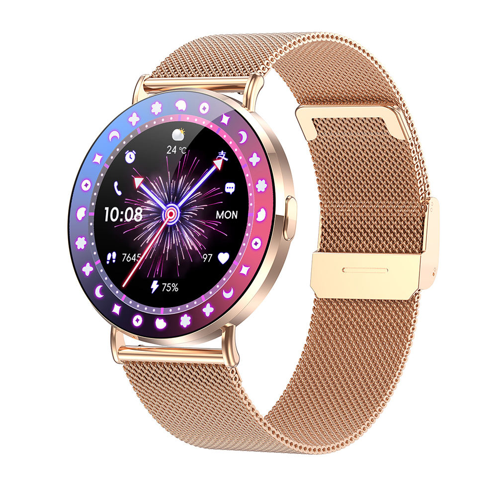 2026 H06 Relojes Women Smart Watch 1.32inch AMOLED Screen BT Call Health Monitor Multiple Sport Modes Round Smartwatch for Lady