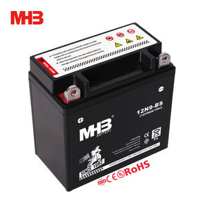 Mhb 12N9-BS 中国サプライヤー ドライタイプ メンテナンスフリー 鉛蓄電池 12ボルト 9ah バイク用バッテリー 充電式部品 - Product Image 1
