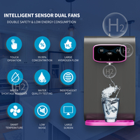 Distributeur d'eau hydrogénée de bureau intelligent haut de gamme en acier inoxydable, 4000 PPB, machine à eau riche en hydrogène à 99,99 % pour