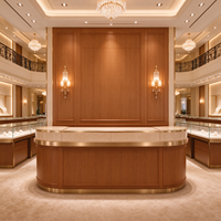 Design d'intérieur de boutique de bijoux de luxe européenne à deux étages, mobilier de présentation sur mesure pour bijouterie et horlogerie