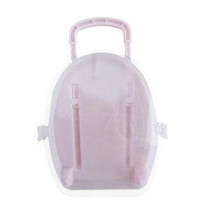 Transparent Beaded Toy Storage Box Plastic Jewelry Organizer For Hair Ties Clips And Accessories With Handle - Product Image 4