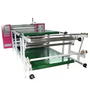 CY roll to roll fabric heating press 1700 width Sublimation heat transfer roller machine with Up and Down Conveyor belt