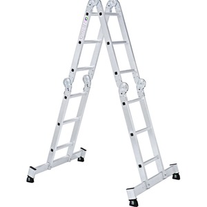 MUNK <b>Aluminium</b> Extension Ladder Adjustable Height 1000 Kg Load Capacity Safety Lock LS30 <b>Work</b> <b>Platforms</b> - Product Image 1