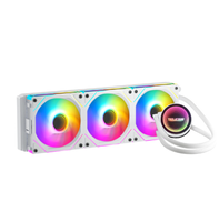 TEUCER NA-360 RGB Kipas CPU Terintegrasi Radiator Berpendingin Air Motherboard X99 Casing Komputer Generasi ke-13 Kipas 3PIN Bantalan Paduan 21dBA