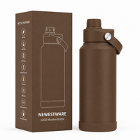 Bouteille isotherme personnalisée avec logo, 32 oz, base en silicone monobloc, vente en gros OEM, bouteille sport à double paroi sous vide