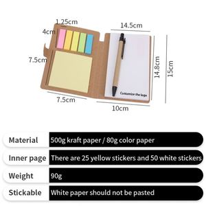 Mini Size Durable <b>Colorful</b> Customizable Quantity Adhesive Craft Paper Notepad With <b>Pen</b> for Promotion - Product Image 4