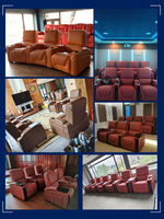 Canapé de cinéma maison personnalisé en cuir, siège inclinable, sièges VIP électriques, fauteuil inclinable électrique