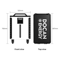 Batterie de stockage d'énergie solaire LiFePO4 Docan Energy 2026 pour usage domestique, 51,2 V, 942 Ah, 50 kWh, 48 kWh, avec BMS 300 A