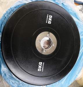 Pesa libre para gimnasio, 20kg y 25kg, mancuerna de goma pura recubierta de hierro fundido, placa de peso - Product Image 4