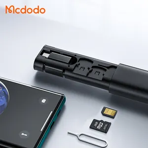 USB kablosu ve adaptör konektörü ile çok fonksiyonlu saklama kutusu, Pin kart yuvası, Mini taşınabilir saklama çantası, tip-C, 5A, 60W