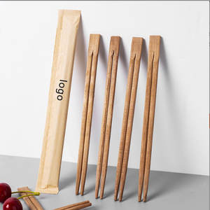Đũa tre kiểu Nhật thân thiện với môi trường, phân hủy sinh học, dùng một lần, bọc giấy, in logo tùy chỉnh, bề mặt nhẵn, dùng cho tiệc cưới - Product Image 1