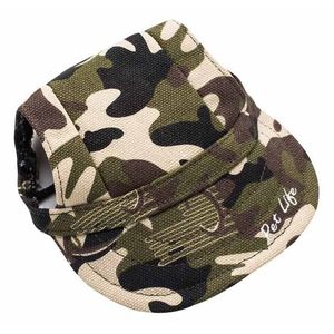 Chapeau pour chien réglable camouflage taille moyenne et grande, protection UV, vêtements pour animaux de compagnie, design amusant et tendance pour l'été - Product Image 3