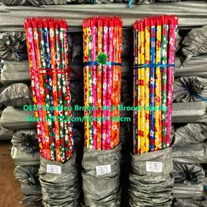 Fournitures de nettoyage de sol à domicile manche en bois pour balai en plastique articles ménagers bâton de vadrouille coloré - Product Image 2