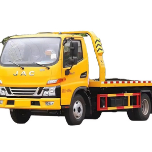 Camion de remorquage à plateau plat JAC de 4 tonnes, 5,3 m, avec plateforme hydraulique, moteur diesel Cummins, transmission manuelle à 6 vitesses, tout neuf - Product Image 1