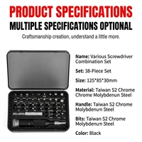 Kit de tournevis de précision professionnel 38 en 1, magnétique, avec étui rigide et adaptateur 1/4 pouce pour réparation électronique, téléphones et bricolage