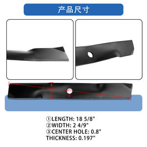 Cuchillas para cortacésped de 54 pulgadas M115496 A18193, paquete de 3 piezas para piezas de cortacésped, color negro - Product Image 5