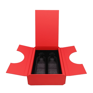 Caja de Regalo de Cartón Rígido Magnética de Doble Apertura de Lujo para Licores, Champán, Whisky y Vino, con Asa - Product Image 3
