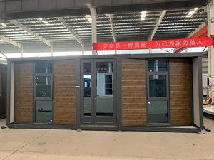 Maison à toit plat extensible à double aile préfabriquée 20FT Container Home <span class=keywords><strong>3</strong></span> Plans de chambre à coucher pour le bureau - Product Image 6