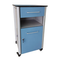 Table de Chevet Médicale en PP Imperméable pour Hôpital, Armoire à 3 Niveaux avec Roulettes Silencieuses et Grande Capacité de Rangement – Vente en Gros