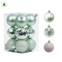 Ensemble de boules de noël, décorations pour la maison, ouvertes, vert menthe, personnalisé, design et populaire, pièces