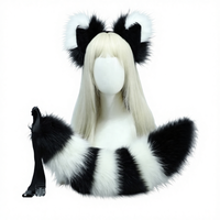 Ensemble serre-tête et queue de renard Leton, en peluche, style KC, accessoires de cosplay Lolita pour femmes adultes