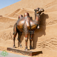 Sculpture de chameau bactrien en bronze coulé sur mesure par Senzhao, grande statue d'animal en métal pour l'art public