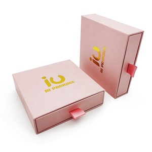 Custom Luxury square Cardboard Paper <b>Small</b> Thin Slider Jewelry Box <b>Drawer</b> Type Jewellery Gift Packaging Boxes with Handles - Product Image 4
