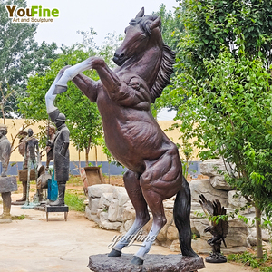 Ngoài Trời Vườn <span class=keywords><strong>Bronze</strong></span> Nhảy Cuộc Sống Lớn Kích Thước Tác Phẩm Điêu Khắc Ngựa Bức Tượng - Product Image 6