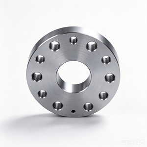 Plaque de montage à bride en acier inoxydable usinée CNC sur mesure OEM, usinage de précision par tournage et perçage pour connexion circulaire mécanique - Product Image 2