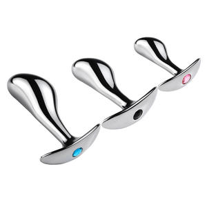 <span class=keywords><strong>Sex</strong></span> Toys unisexe silicone métal série SM métal portable orteil pouce Plug Anal ancre croissant de lune conception du fabricant - Product Image 3