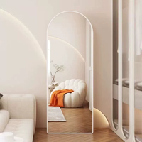 Miroir mural ou sur pied moderne à arche dorée, pleine longueur, pour chambre et salon, vente en gros