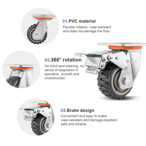 Preço fábrica Alta Capacidade De Carga Roda Do Rodízio Rodas Duráveis Rodízios Pesados Roda <span class=keywords><strong>Caster</strong></span> <span class=keywords><strong>Industrial</strong></span> Preta - Product Image 3