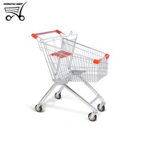 Chariot de supermarché, magasin de détail, en fil métallique, panier de courses à 4 roues, chariot