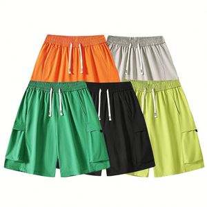 Shorts de travail d'été pour hommes, couleur unie, double poche, longueur mi-cuisse, pantalon de sport décontracté, polyvalent, tendance, vente en gros - Product Image 4