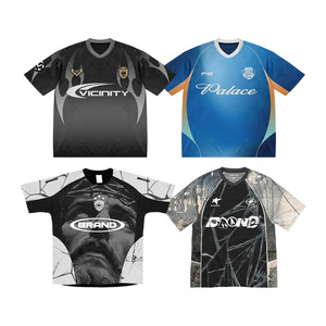Camiseta <span class=keywords><strong>de</strong></span> Fútbol Retro Personalizada, Estilo Urbano, Sublimada, Corte Holgado, <span class=keywords><strong>Camisetas</strong></span> <span class=keywords><strong>de</strong></span> Fútbol <span class=keywords><strong>Americano</strong></span> Retro - Product Image 3