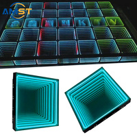 Wireless Starry Sky 3D Led Dance Floor Panel Tiles Portable Magnetic Matrix Tiles for Weddings Private Rooms Banquet Halls