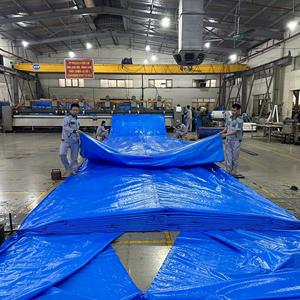 Bâche en plastique PE bleue haute performance : haute durabilité, grande capacité, robuste, options de couleur, options de taille multiples - Product Image 1
