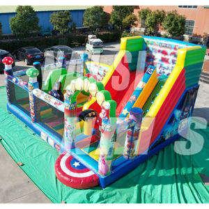 Gran Parque Inflable Gigante para Niños, Zona de Juegos al Aire Libre, Ciudad de la Diversión, Tobogán Inflable Jumbo con Personajes para Niños - Product Image 2