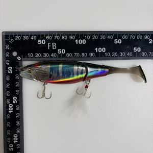<span class=keywords><strong>Leurre</strong></span> de pêche articulé TOPRIGHT MJ242 6,3 po 1-1/4 oz à flottation lente avec queue souple en élastomère et ailerons de freinage pour achigan et brochet - Product Image 4