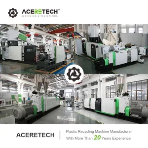 Alta produttività 2000 kg/h rifiuti di plastica PMMA/PC fiocchi/fiocchi rigidi riciclaggio granulatrice linea annunci