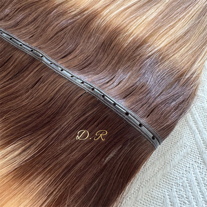 2026 New <strong>Design</strong> Seamless Human Hair Twins Hole Invisible Butterfly <strong>Weft</strong> Double Drawn Injected Xo <strong>Weft</strong> Hair Extensions - Product Image 6
